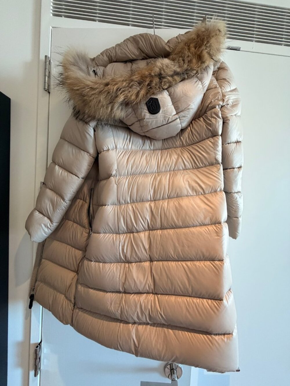 Mackage Long Down Coat with Raccoon Fur Hood